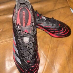 Adidas Predator Black and Red Cleats